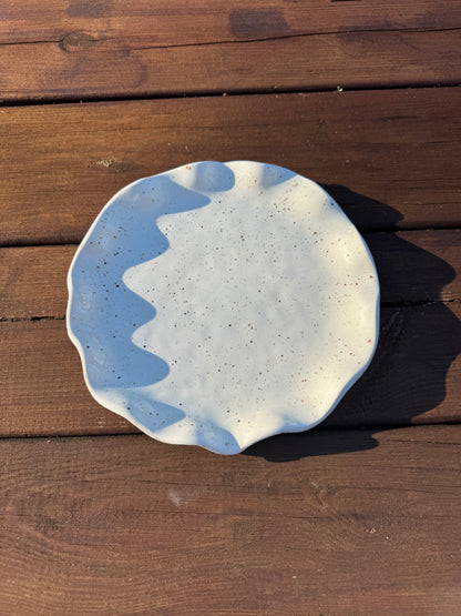 Assiette vagues moyennes Porcelaine M